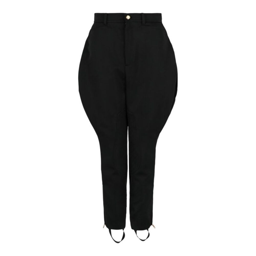 Gucci Satin Stirrup Pants Black Womens